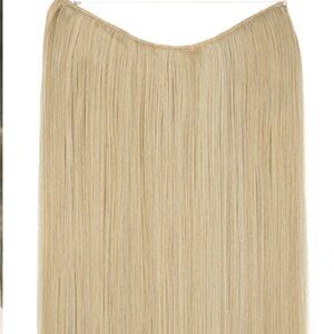 thathair halo 22 inch straight extensions - light ash blonde